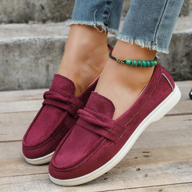 New Lefu Shoes Women's Soft Retro Lazy Man Step on Thick Sole Flat Bottom Comfortable Single Designer Sneakers for Women