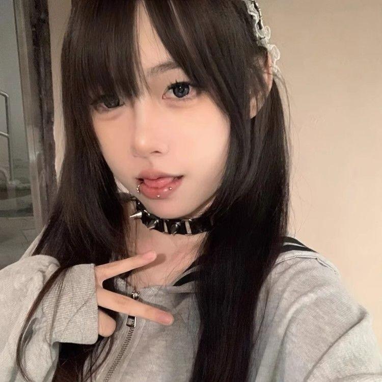 Collar Collarbone Chain Punk Goth Necklace Japanese Shibuya Splicing Rivet Collar Choker