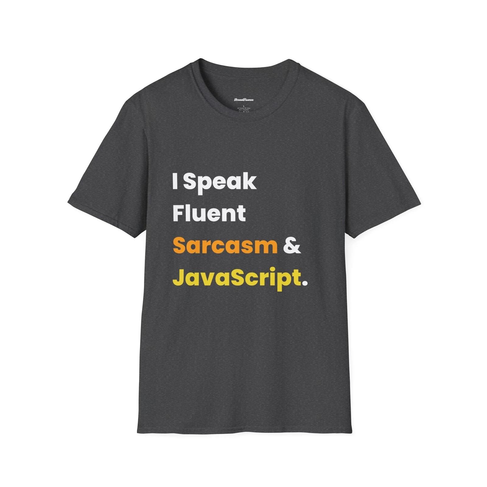 Смешная саркастическая футболка с JavaScript, Гиковская унисекс футболка с принтом, Топ с юмором для программиста, XL