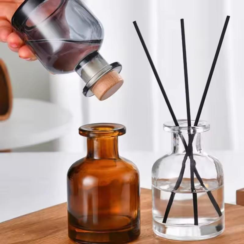 1Pc 50ml Home Fragrance Diffuser Bottles Party Gifts Glass Container Reed Diffuser Essential Oil Bottle Oil Diffusers Sticks