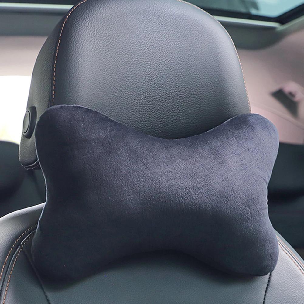 Car Seat Support Headrest Cushion Massage Neck Adjustable Auto Head Neck Pillow Bound-shaped Car Neck Pillow Kawaii Accessories