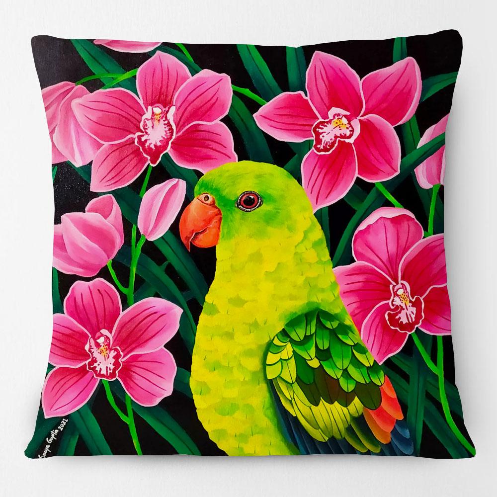 Australian Kingfisher Puffins Seagulls Tropical Parrot Birds Painting Cushion Cover Decorative Pillows For Sofa Home