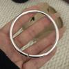 100% Solid 925 Sterling Silver Retro Bracelet for Women Men Vintage Handmade Narrow Simple Wave Bracelet Birthday Gift