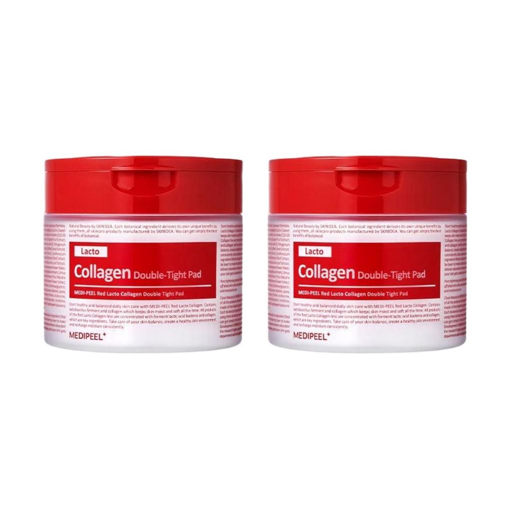 MEDI-PEEL Red Lacto Collagen Double Tight Pad 70 Pads Twin Set Pore Refining Smoothing Toner Pads