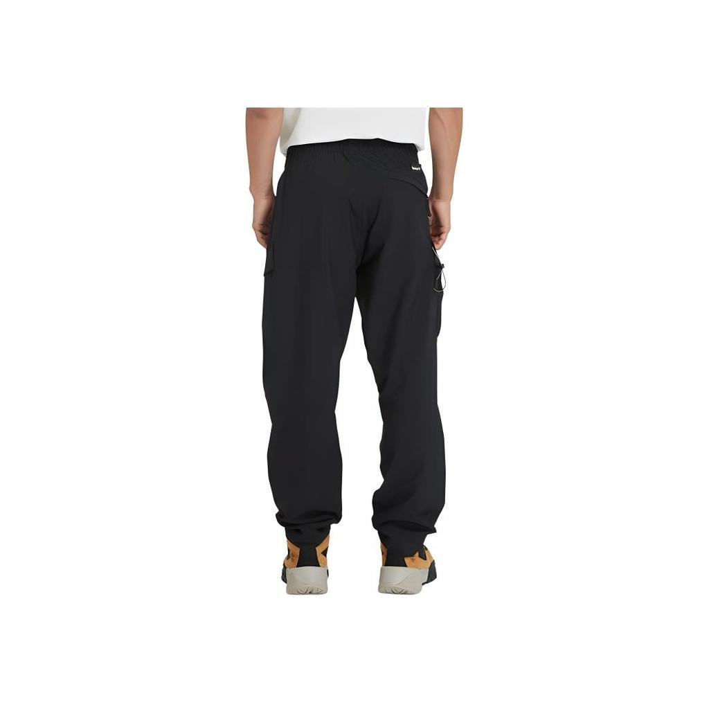 Timberland SS24 Solid Color Outdoor Sports Elastic Quick-Dry Cargo Pants Men Pants Black A6VBT-001