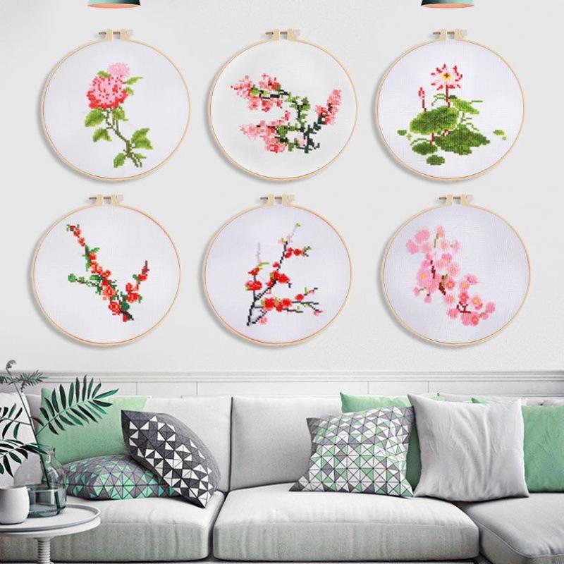 DIY Printed Cross-Stitch Kit for Beginner Children - Simple Thread Embroidery Material