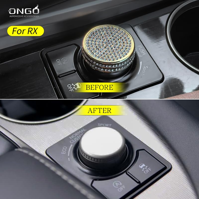 ONGOXD Lexus 10 Series Interior Custom Parts Main Switch Knob Drive Mode Adjustment Knob Metal Crystal Diamond Decoration Custom Parts Interior Parts