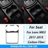 For Seat Leon MK3 2013-2020 Carbon Fiber Central Navigation Radio CD AC Door Gear Shift Panel Trim Set Car Accessories Sticker