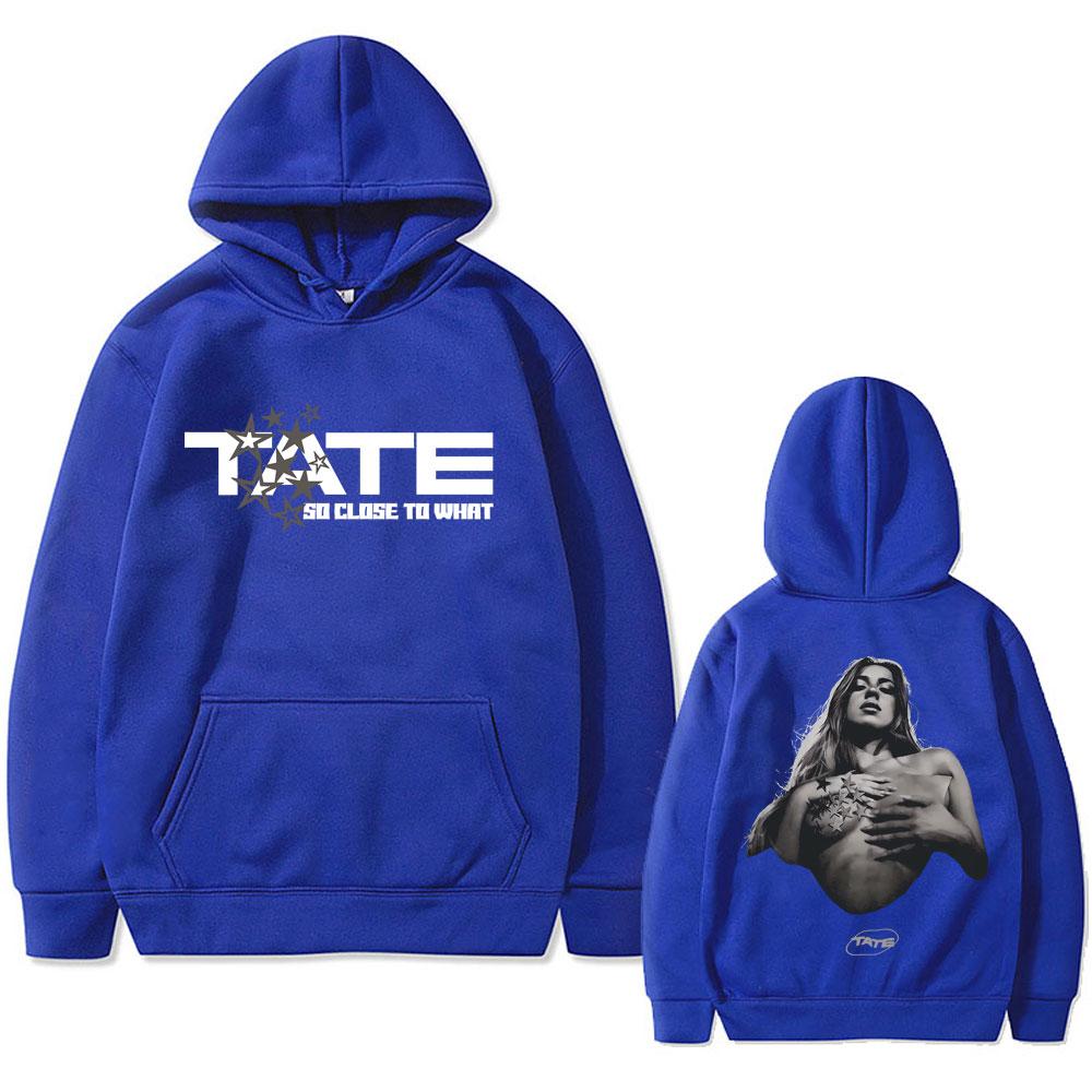 Sudadera con capucha para la gira mundial "So Close To What" de Tate McRae - Sudadera de moda unisex de música pop - Jersey retro holgado
