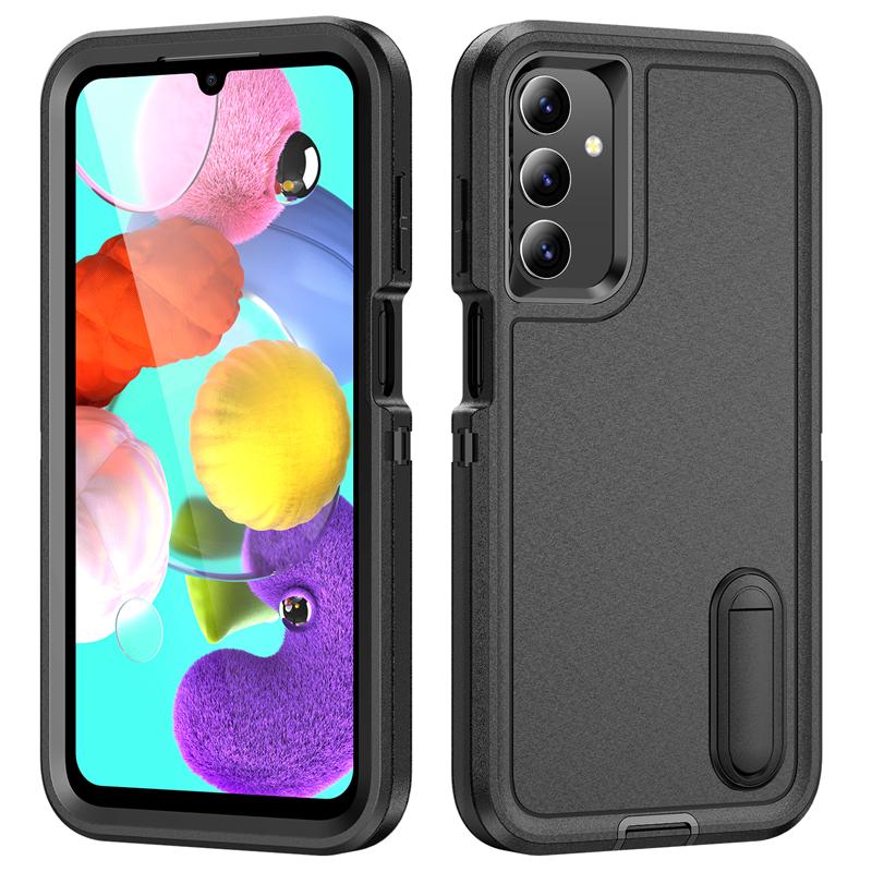 3 In 1 Heavy Armor Defend Phone Case For Samsung Galaxy A16 A06 A15 A14 A54 A26 A36 A56 A17 A27 A37 5G Plastic Frame TPU Cover