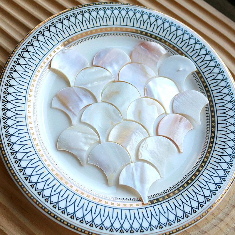 25pc Rectangle Mother of Pearl Mosaic Tiles Natural Shell Square Mosaic Pieces for Home Decoration Crafts Materials Hobbies Arte