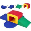Toddler Climbing Toys Indoor, 5 Piece Climb, Crawl and Tunnel Soft Play Equipment, Foam Climbing Toys, Kids Tunnel Maze with Stairs and Ramp,Indoor