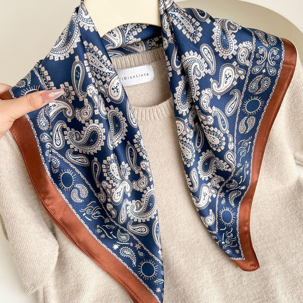 111% Mulberry Silk 71 Square Scarf, New Sky City Professional Decorative Scarf, Commuting To Work Versatile Silk Scarf