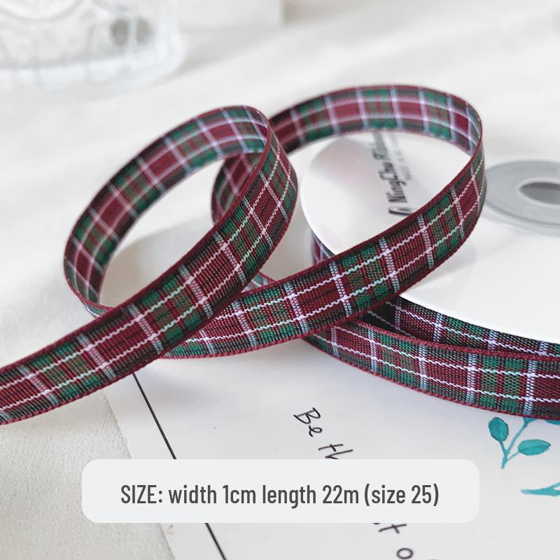 10mm kariertes Satinband für Haaraccessoires, Schleifen, Geschenkboxen & Bastelarbeiten