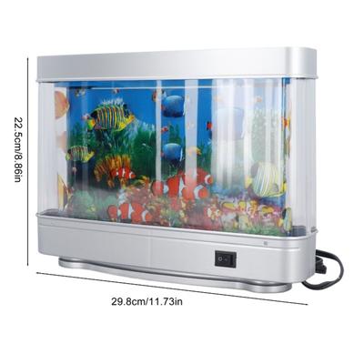 Fish Tank Lamp Artificial Aquarium Decorative Lamp Miniature LED Ocean Light For Home Office Children Room US Plug 110V
