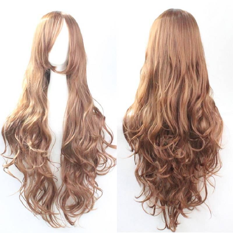 80cm Lange Wellenperücke in Lebhaften Farben Hochtemperaturfaser Ideal für Cosplay-Veranstaltungen