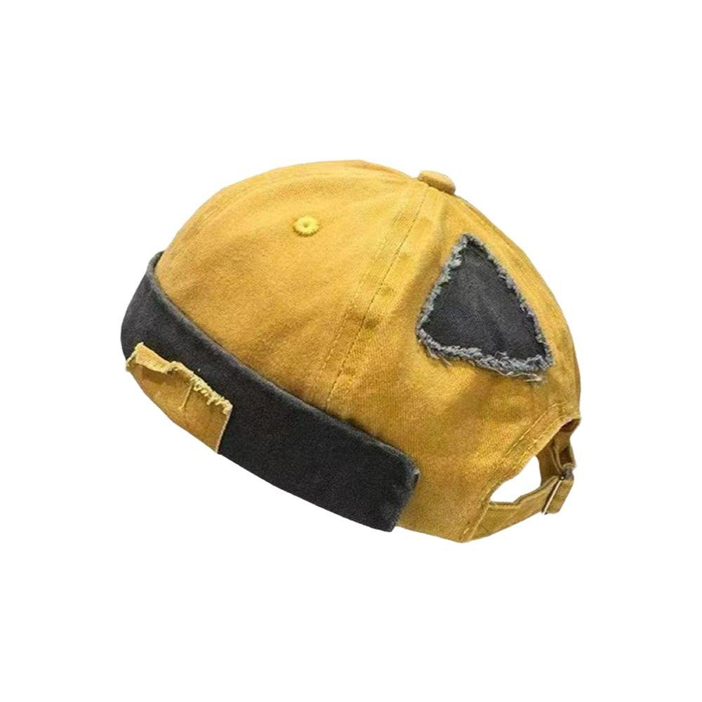 Neue Retro Krempenlose Mütze Verstellbare Vintage Melonen-Docker-Kappe Aufgeschlagene Hip-Hop-Beanie Sommer Frühling Vermieter-Mütze