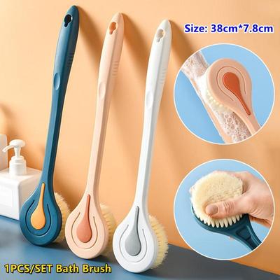 1 יחידה מברשת אמבטיה ידית ארוכה שיער רך מברשת אמבטיה