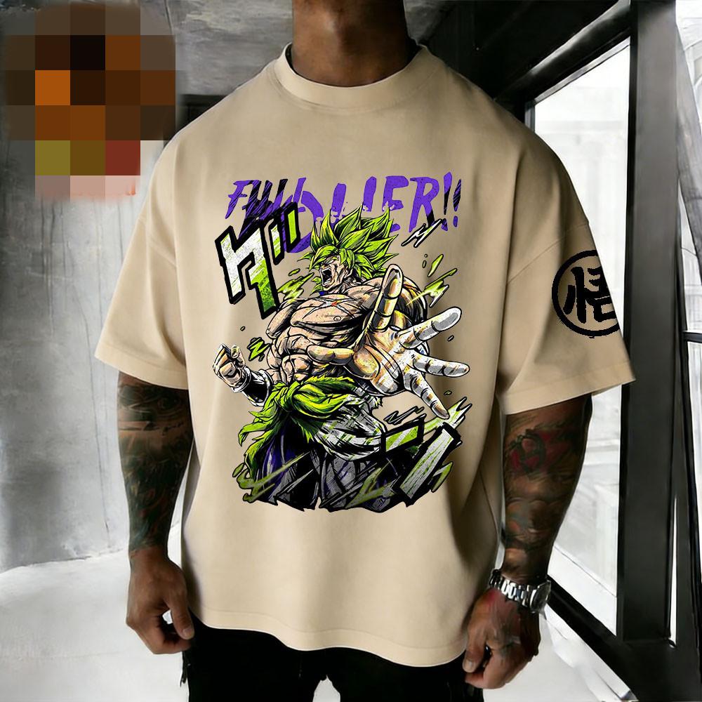 Summer 2D Printed Dragon Ball Broly Retro High-quality Cotton Men's Oversized T-shirt Family Unisex Casual Short Sleeves