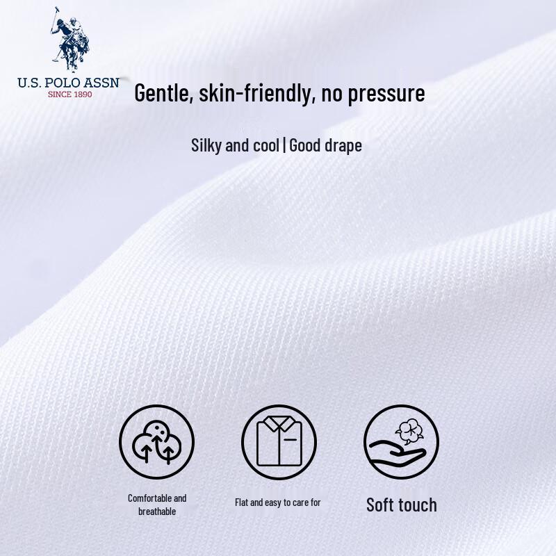 U.S. Polo Assn. Camisa de manga larga para hombre de mezcla de seda