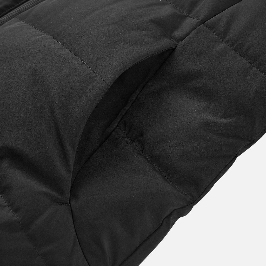 Skechers Solid Color Outdoor Casual Sports Zip-Up Hooded Warm Jacket With Down Women Jackets Black P424W130-0018