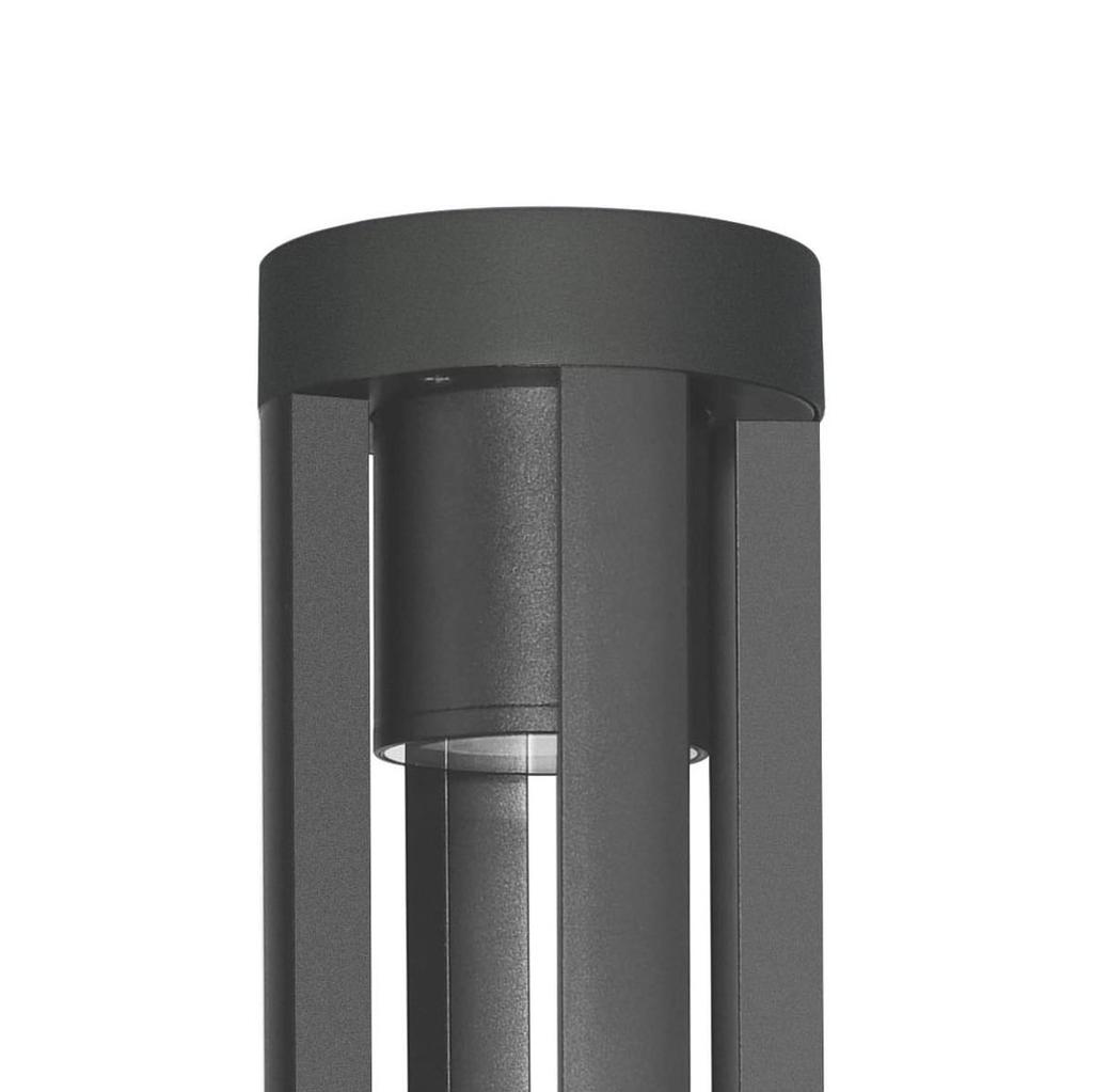 Lampa zewnętrzna słupek ogrodowy LED 10W Ratel OFL-50757-M-BK Italux