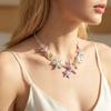 Summer Beach Colorful Vibe Starfish Shell Necklace for Women Imitation Pearl Choker Clavicle Chain Holiday Party Jewelry Gift