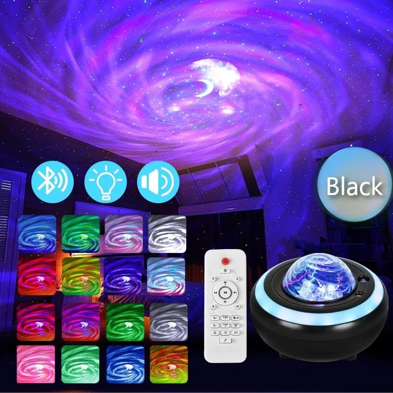 Starry Projector with Bluetooth Speaker Galaxy Night Light for Bedroom 360° Starry Sky & Nebula Projection Remote Control Gift