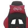 Gaming Chair Swivel Black and Burgundy Artificial Leather