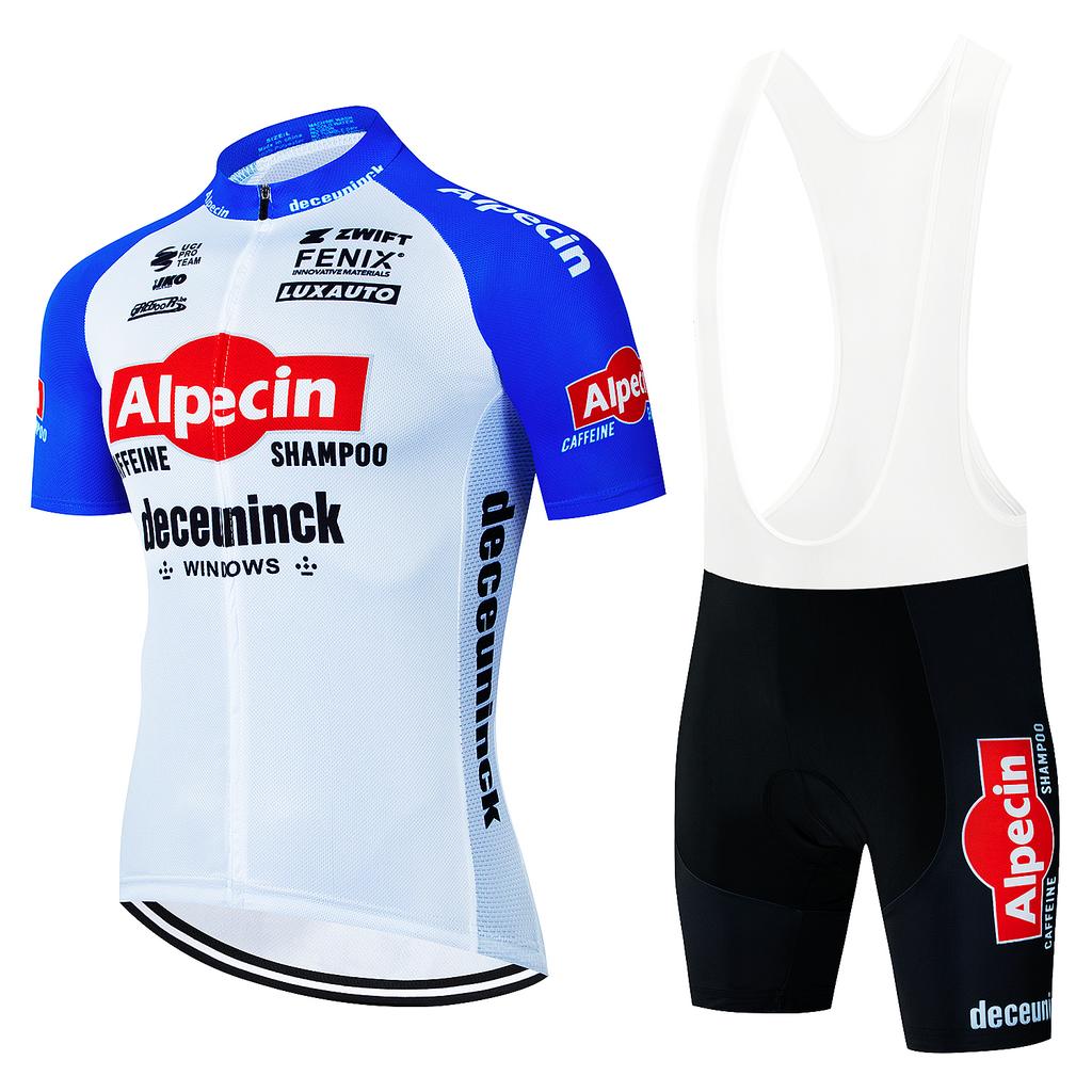 2025 Pro Team New Bicycle Short Sleeve Alpecin Maillot Ciclismo Summer Breathable Cycling Clothing Sets Men Cycling Jersey Suit