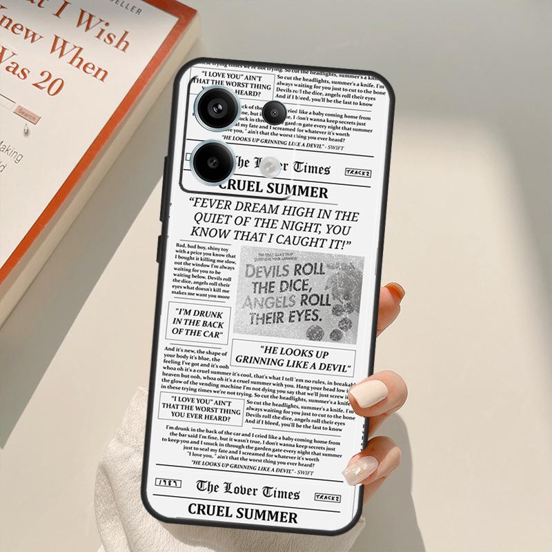 Getaway Car Newspaper Funda For Xiaomi Redmi Note 14 13 10 11 12 15 Pro Plus Case For Redmi 15 14C 12C 10C 13C 15C