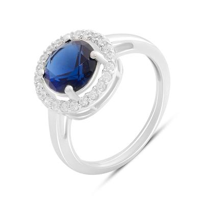Silver Ring with Nano Sapphire 1.887ct, Item Weight 2.81 Gr (2189114)