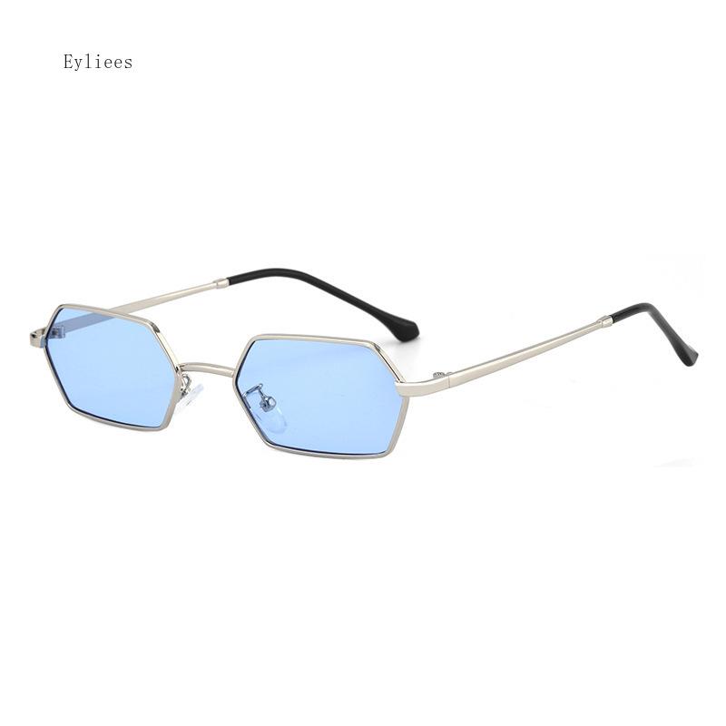 Classic Polygon Sunglasses Men Brand Design Fashion Small Frame Red Mirror Coating Sun Glasses Female Square Eyewear Shade Uv400
