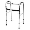 Elderly Folding Walker Height Adjust Stainless Steel Portable Recovery Senior Walker Silver Black