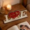Handicraft Wooden Ornament Love Platform Commemorative Gift Wooden Letter Set Wooden Material Home Decoration Wooden Crafts
