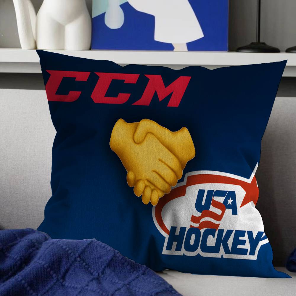 

C-CM Hockey Doormats Home Personalized Pillow Dust Cover Bedroom Kids Party Decoration Pillowcase Birthday Children Gift 12x12Inch