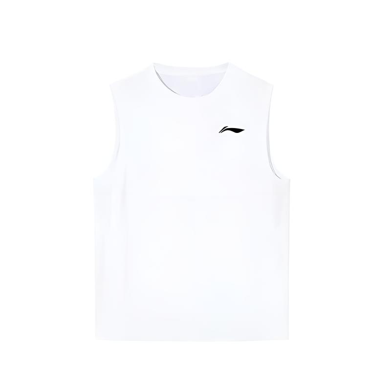 Li-Ning Plain Simple Breathable Running Training Casual Comfortable Versatile Sleeveless Sports Vest Men tops White AVSW125-2 S