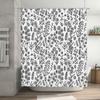 Vintage Style Black And White Floral Shower Curtain For Bathroom Decor Home Textiles