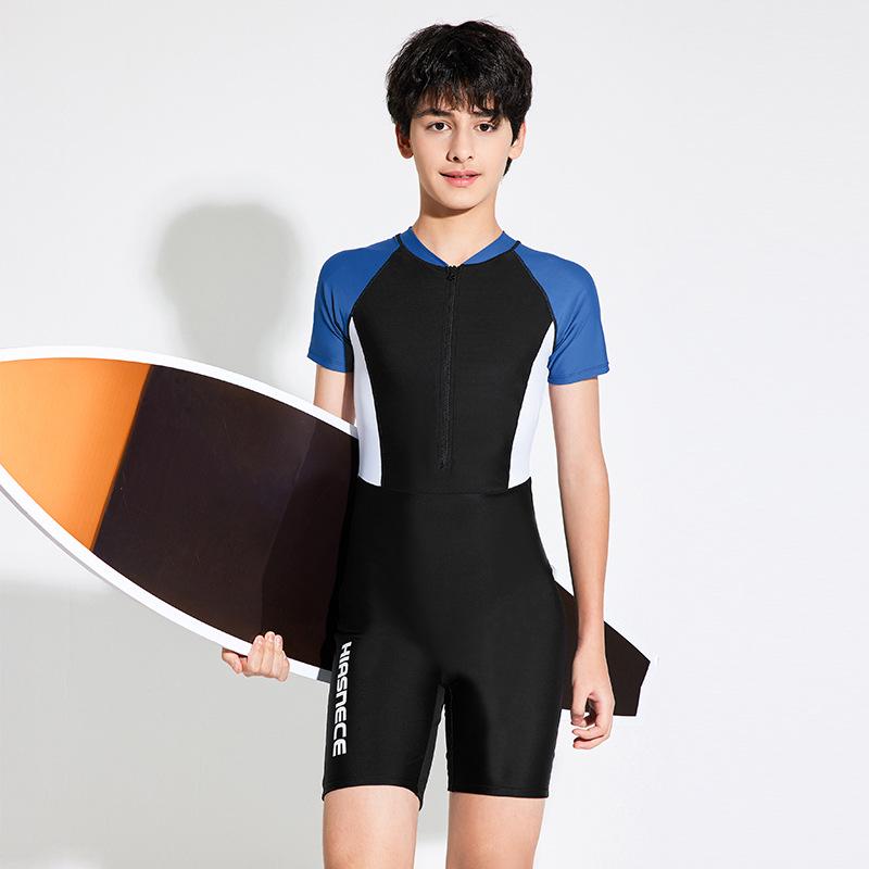 

Hai Xi Lan Jing 2023 Boys One-Piece Swimsuit for Kids & Teens 3XL синій