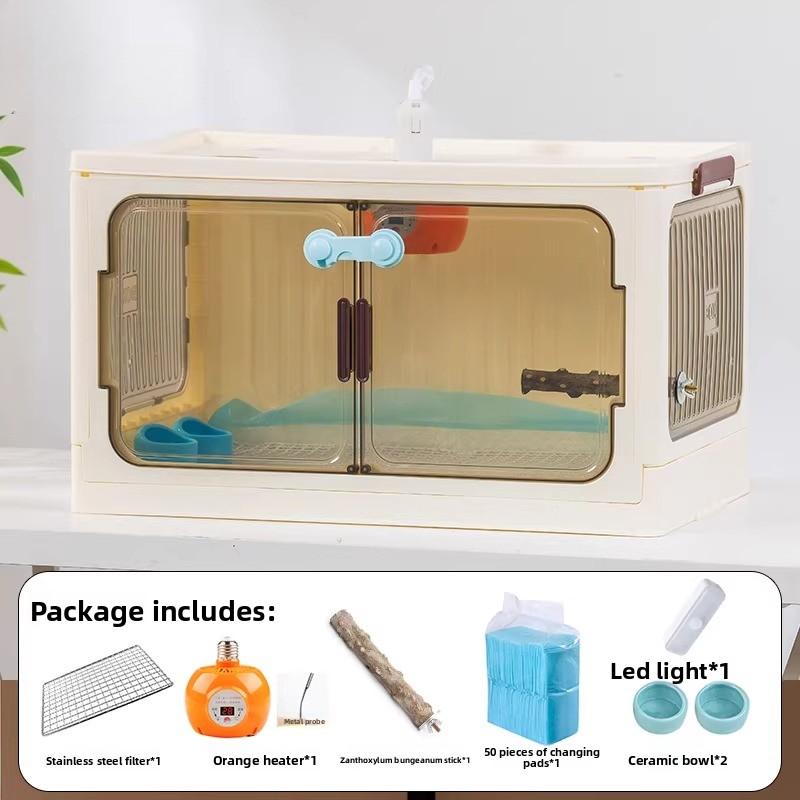 Parrot Brooder with Air Heating System Smart Constant Temperature Hand Rearing Incubator Winter Insulated Habitat for Young Bird