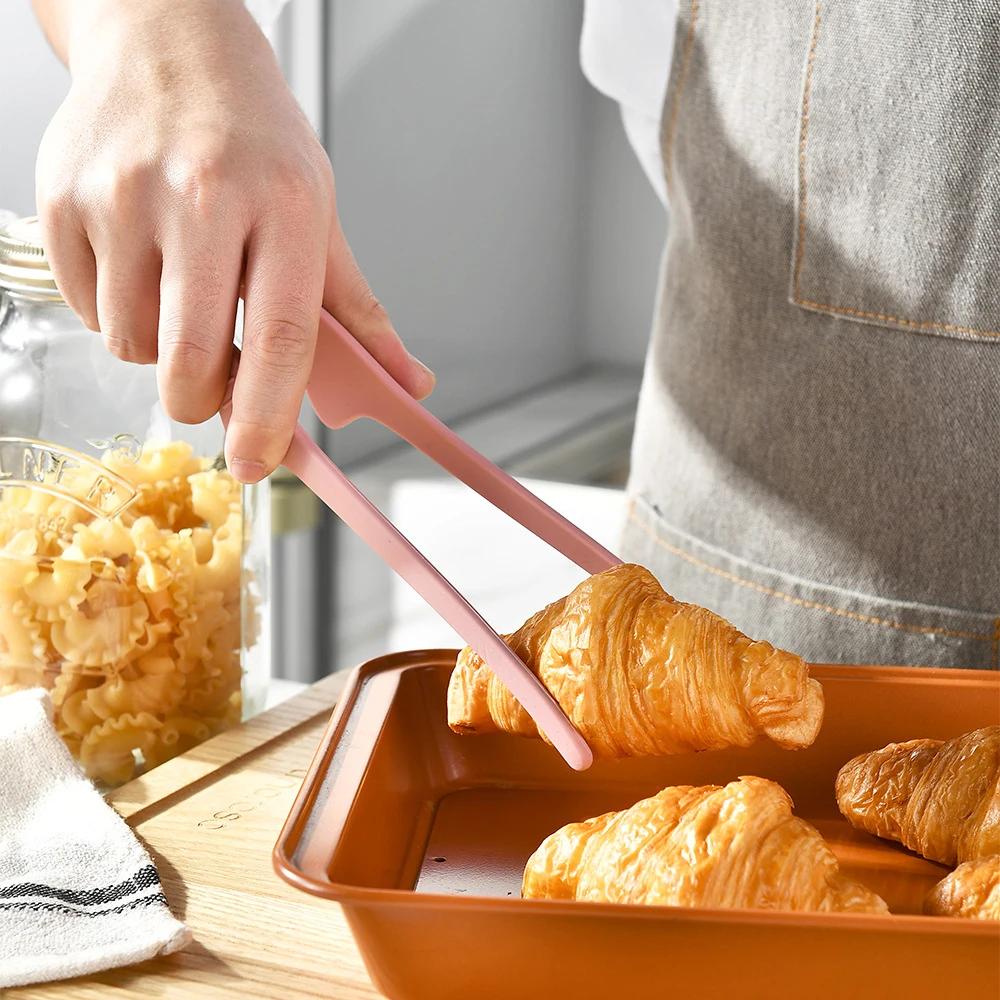 1 Stück Silikon Grillzange Antihaft Lebensmittel Brotclip Hitzebeständig BBQ Salat Koch Servierzange Steak Nudelclip Für Küche