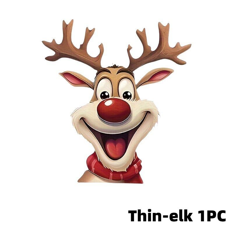 Car stickers, Christmas holiday reindeer car window stickers, side window and bumper Christmas reindeer decorative stickers 1PC