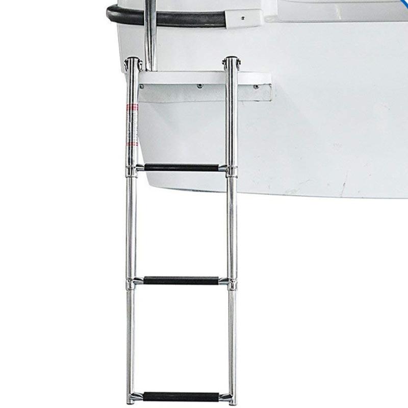 Quick Installation Telescopic Ladder Offering Stainless Steel Construction And Anti Slip Features For Marine Boarding And Swimming Use