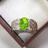 Peridot Oval Cut Gemstone With 925 Sterling Silver Ring For Men's #B483 JL375683940274