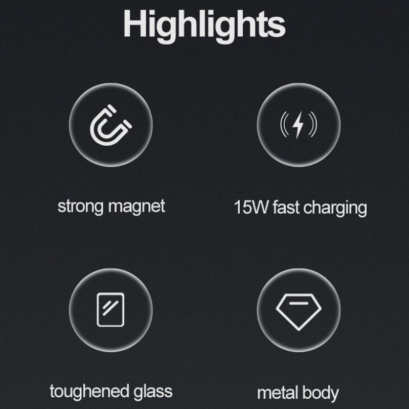 15w All In One Portable 3 In 1 Magnetic  Wireless Charger Multifunction 15W Fast Charging Dock Transparent Design Vertical Charger