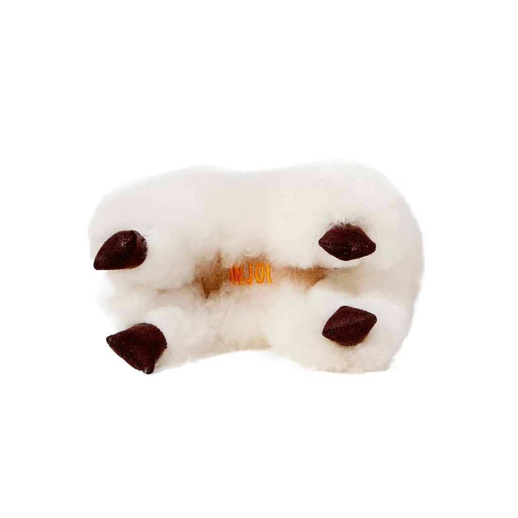 INJOI Plush Alpaca, Soft and Fluffy, Handmade, Rare, Natural Alpaca Fur, Perfect Gift for Anniversaries and Special Occasions (30cm, White, A1007)