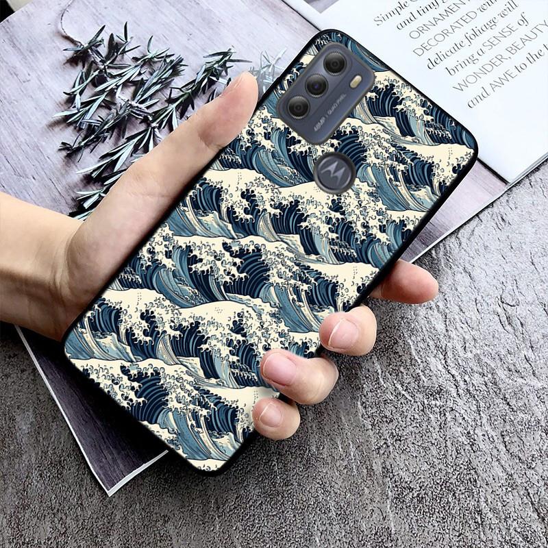 Great Wave Of Kanagawa Art Case For Motorola G84 G22 G32 G34 G52 G10 G20 G30 G60 G60S G13 G50 G54 G62 G53 G72 G85 G24 Power