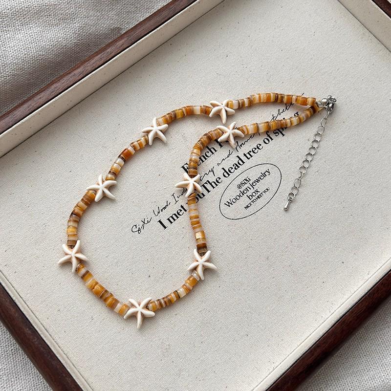 Collier de Perles en Pierre Naturelle pour Femmes - Choker Chaîne Clavicule de Luxe 2025