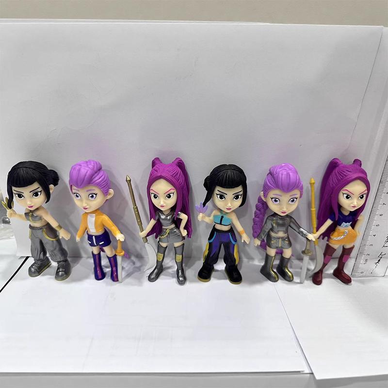 1/6Pcs Anime Kpop Devil Hunter Blind Box Disassembly Fun Blind Bag Small Statue Peripheral Model Desktop Blind Box Decor Gift