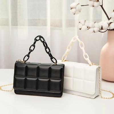 Modekette Damentasche Beliebte Rhombus Umhängetasche Luxus PU Leder Messenger Bag Neuer Trend Handtaschen für Frauen